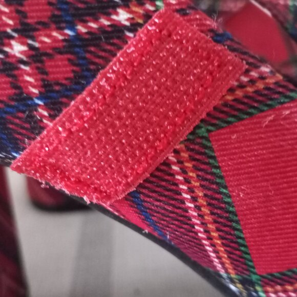 'C Comfort' Est 1946' Plaid/Tartan Platform Block Heeled Shoes Size 7M EUC - Picture 10 of 13